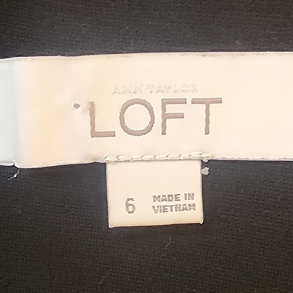 LOFT Ladies black knit dress. 6 - Picture 7 of 7